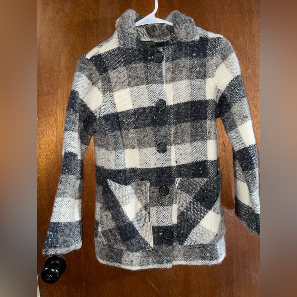 Plaid Button-Up Coat